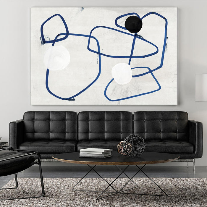 Œuvre d’art murale Giant Art « Midblue I » 84 x 54