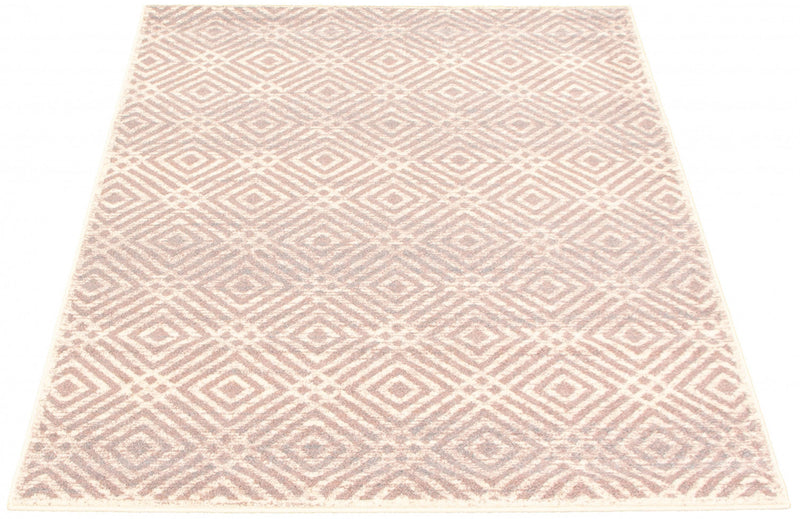 Carpette Electra argent-rose - 5 pi 3 pox 7 pi 3 po