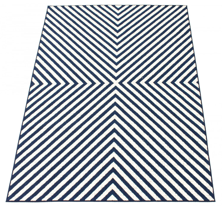 Carpette Dodie bleueivoire 3 pi 11 po x 5 pi 7 po