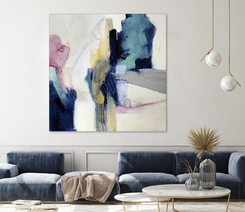 Œuvre d’art murale Giant Art « Acrobatic Swimmer » 72 x 72