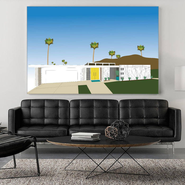 Œuvre d’art murale Giant Art « Palm Spring Living Ii » 84 x 54