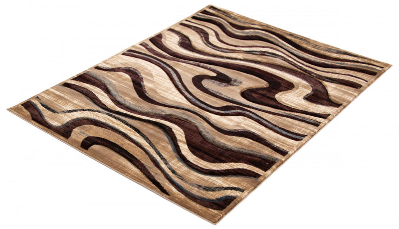 Carpette Allonah bleue - 6 pi 7 po x 9 pi 6 po