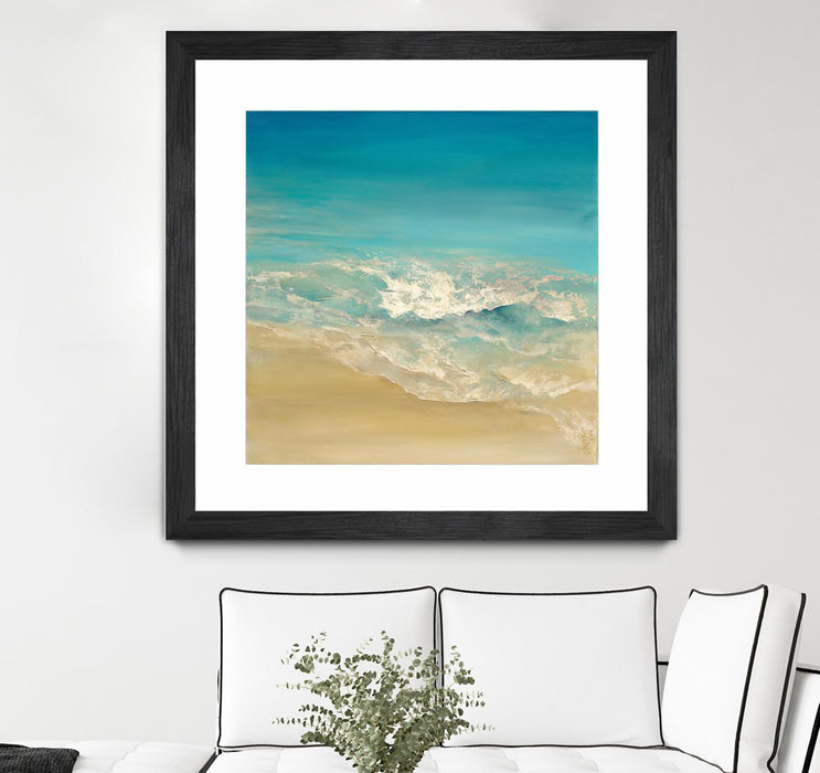 Œuvre d’art murale encadrée noire et mate « Coastal Viewpoint Ii » 36 x 36