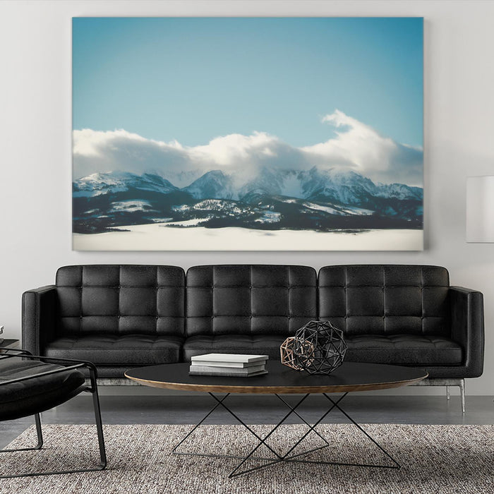 Œuvre d’art murale Giant Art « Bridger Mountain Cloud Cover » 84 x 54