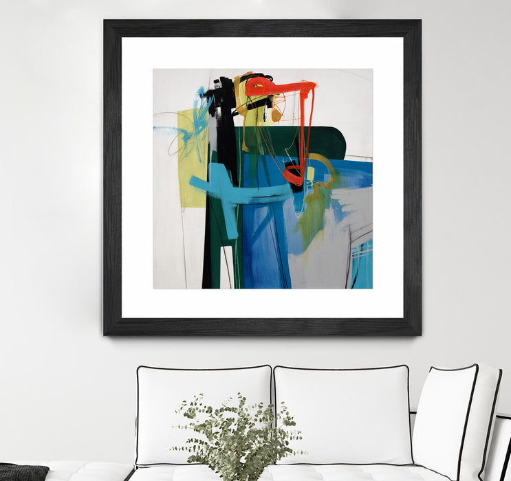 Œuvre d’art murale encadrée noire et mate « Return The Fork » 30 x 30