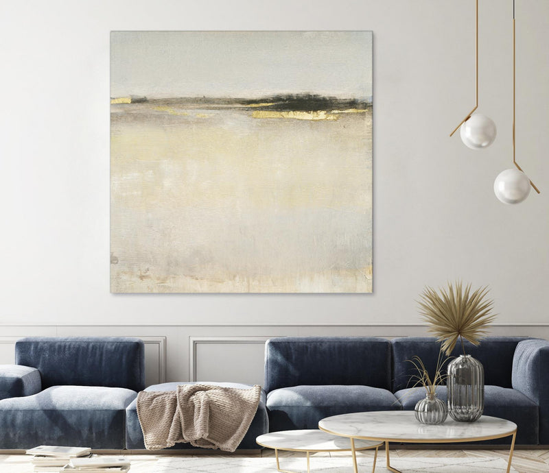 Œuvre d’art murale Giant Art « Embellished Subtle Scape I » 72 x 72