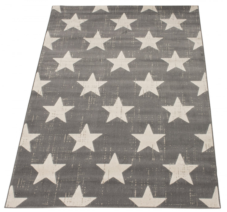 Carpette Ira grise 5 pi 3 po x 7 pi 7 po