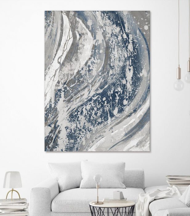 Œuvre d’art murale Giant Art « Blue Wave » 72 x 54