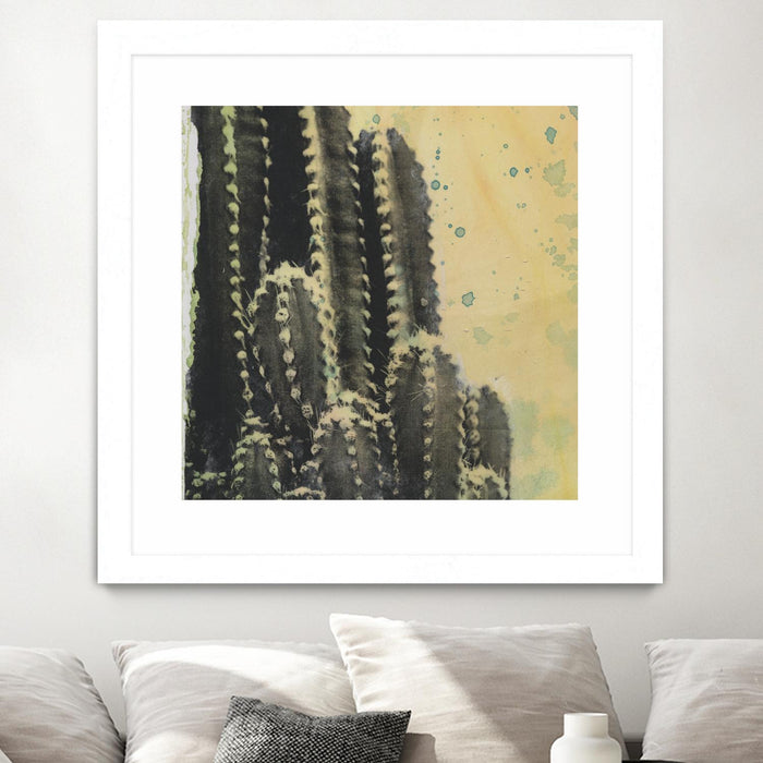 Œuvre d’art murale encadrée blanche et mate « Desert Dreams Iv » 30 x 30