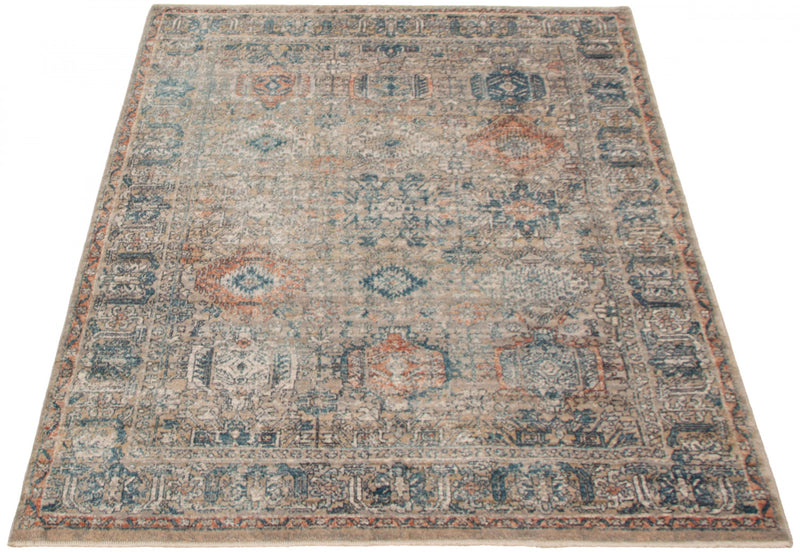 Carpette Bolivar Yalameh bleu-gris - 5 pi 0 pox 8 pi 0 po