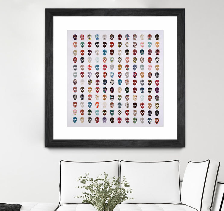Œuvre d’art murale encadrée noire et mate « Gorgeous Crowd » 36 x 36