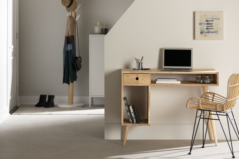 Bureau d'ordinateur Kodali - bois naturel 