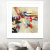 "Positive Energy I" Matted and Framed White 30x30 Wall Art