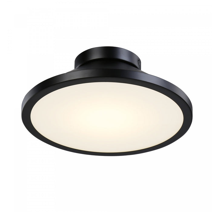 Plafonnier affleuré Lucida noir à DEL intégrées