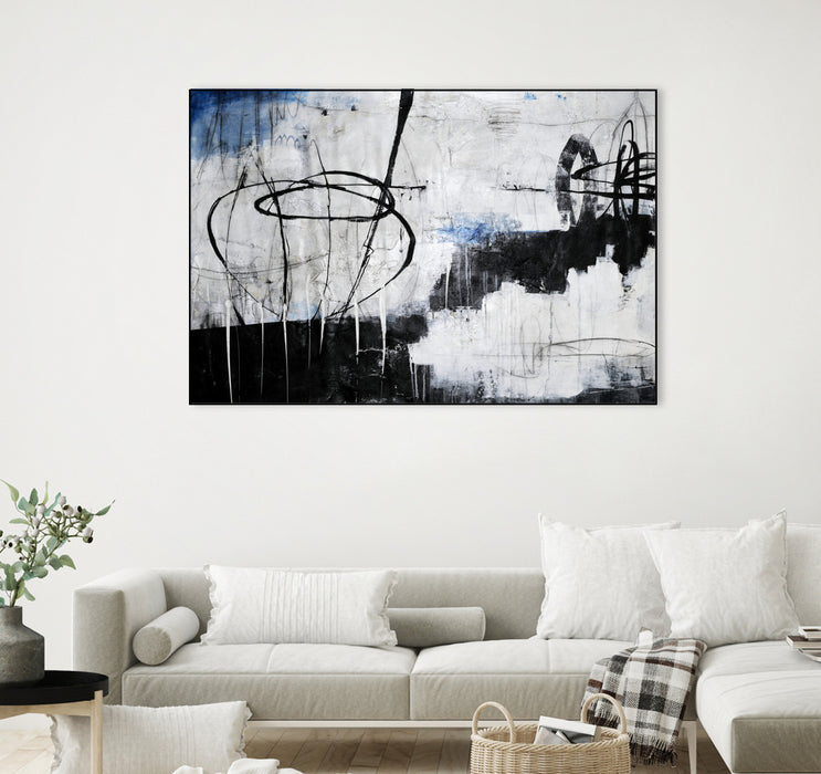Œuvre d’art murale sur toile encadrée noire « About That Twirl » 36 x 24