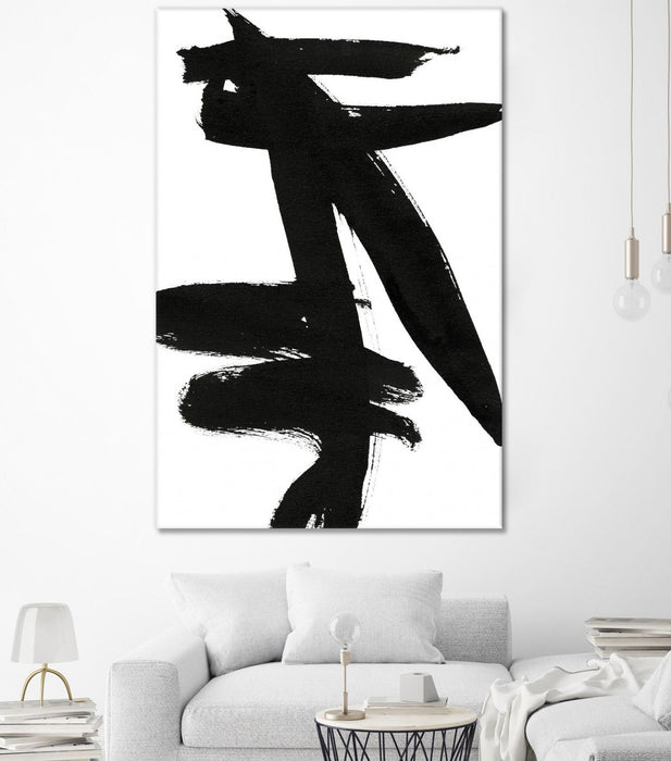 Œuvre d’art murale Giant Art « Composition In Black And White 9 » 72 x 48