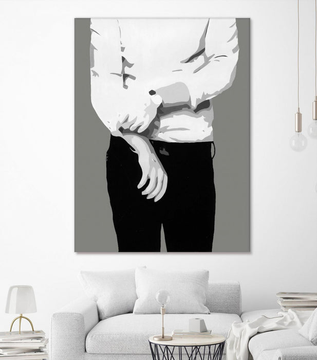 Œuvre d’art murale Giant Art « Mr.right Black And White » 72 x 54