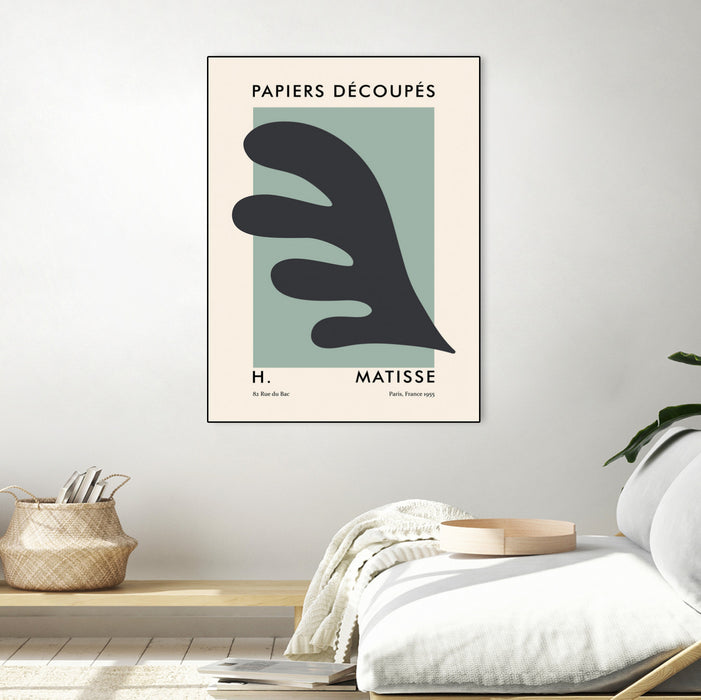 Œuvre d’art murale sur toile encadrée noire « Papiers Découpés Vi » 24 x 32