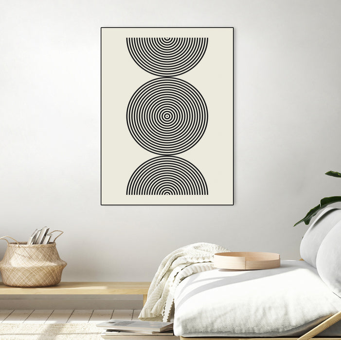 Œuvre d’art murale sur toile encadrée noire « Simplicity Ii » 18 x 24