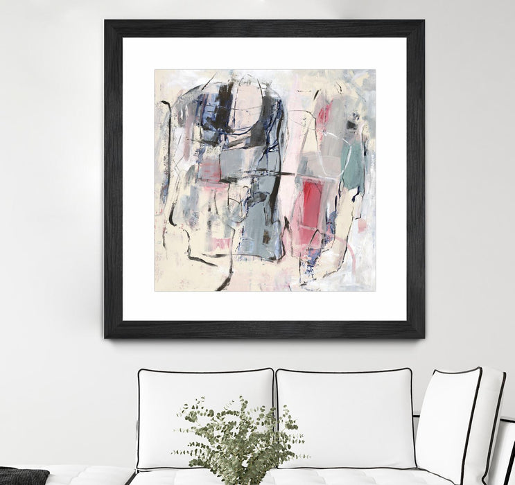 Œuvre d’art murale encadrée noire et mate « Palpitation Monitor » 30 x 30