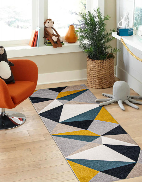 Carpette Gemma multicolore lavable à la machine - 2 pi 6 po x 8 pi 0 po