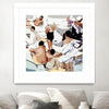 "Tammy & Greg's Pool Party" Matted and Framed White 36x36 Wall Art