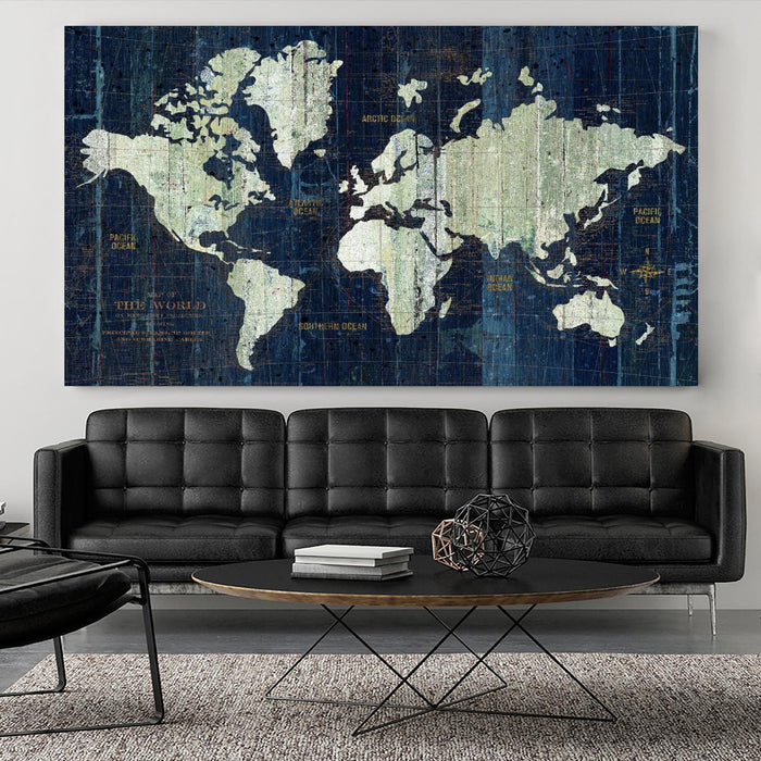 Œuvre d’art murale Giant Art « Old World Map » 84 x 48