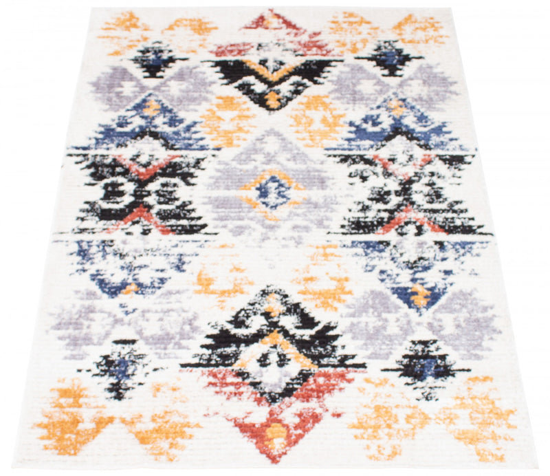 Carpette Paloma Kashkuli blanche - 8 pi 0 po x 10 pi 0 po