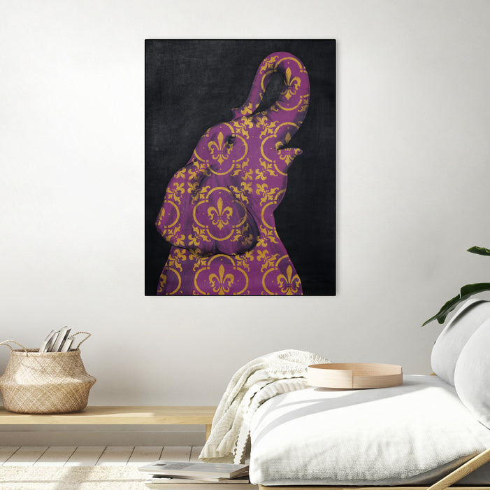 Œuvre d'art murale sur toile encadrée noire « Zoo Celebration I » 18 x 24