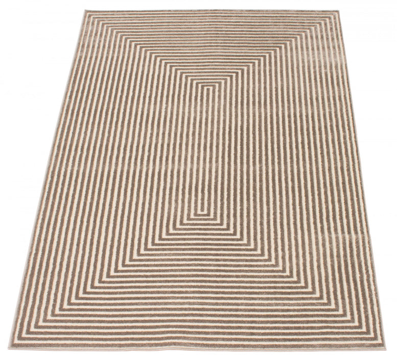 Carpette Kiah taupe 5 pi 3 po x 7 pi 7 po