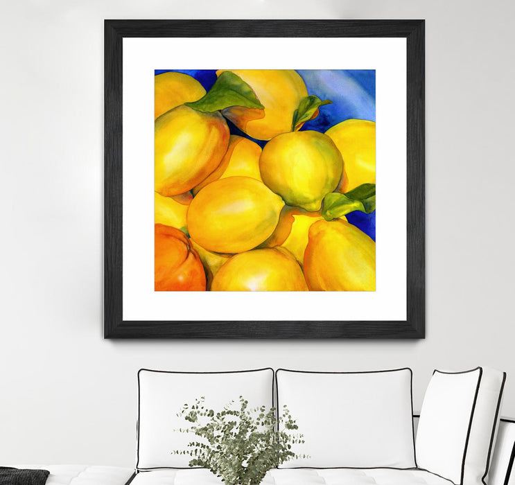 Œuvre d’art murale encadrée noire et mate « Zest For Life » 36 x 36