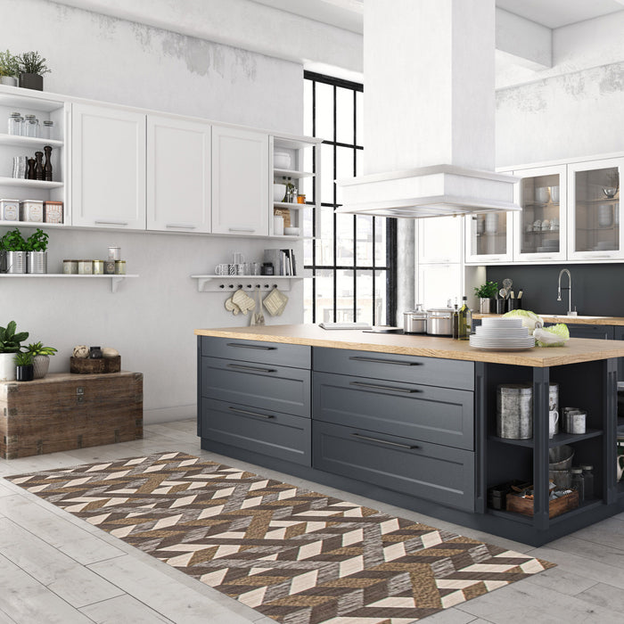 Carpette Bellezza brun foncé 2 pi 2 po x 6 pi 0 po - Ensemble de 2