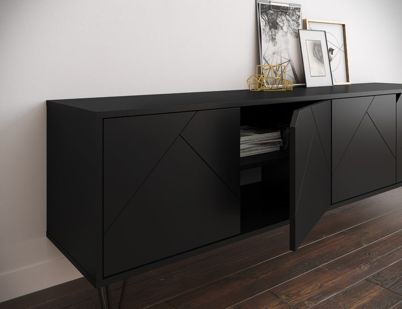 Meuble pour téléviseur Nordika de 72 po - noir