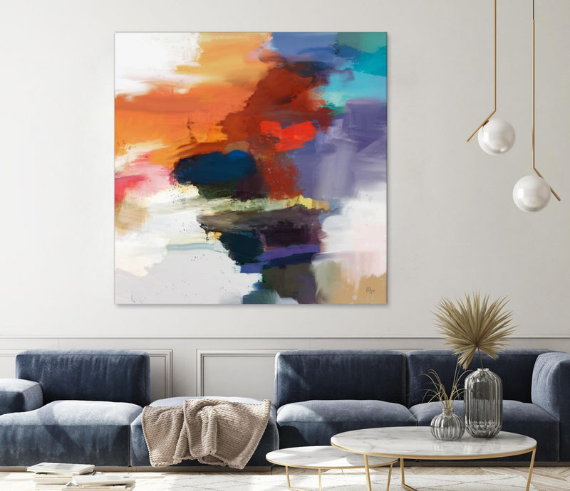 Œuvre d’art murale Giant Art « Interplay » 54 x 54