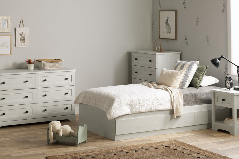 Lit matelot simple Hazen - pin blanc