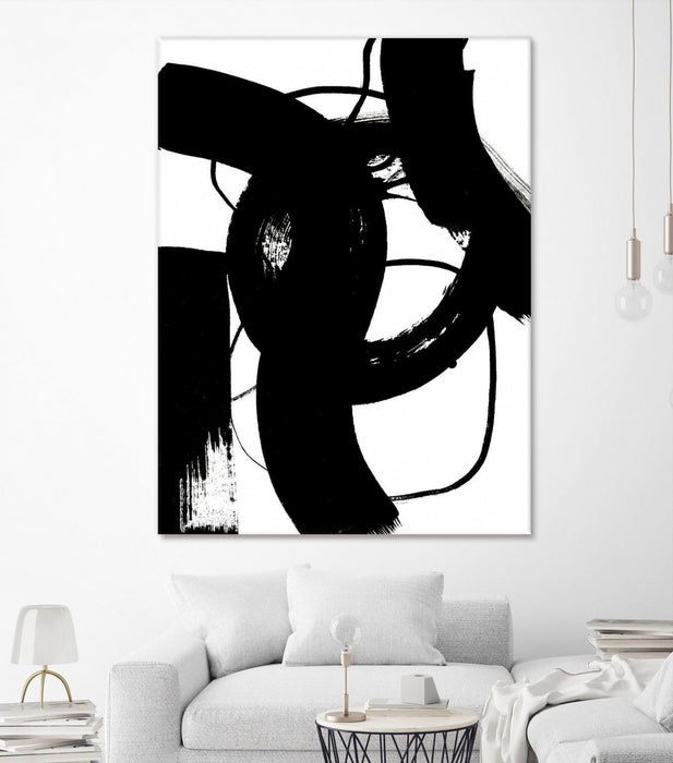 Œuvre d’art murale Giant Art « Blackthoroughfares Ii » 72 x 54