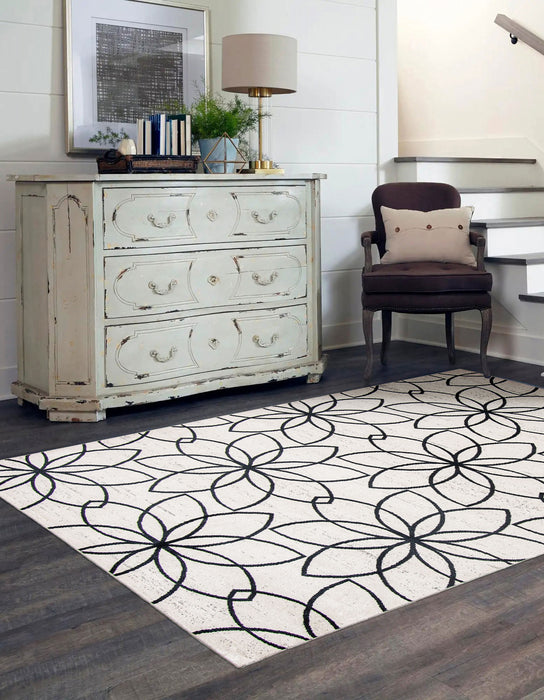 Carpette Terali ivoire lavable à la machine - 3 pi 0 po x 5 pi 0 po