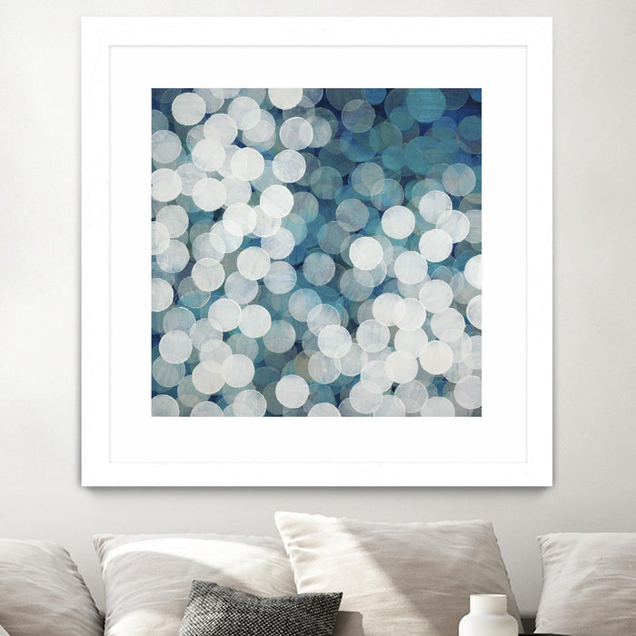 Œuvre d’art murale encadrée blanche et mate « Head In The Clouds » 36 x 36