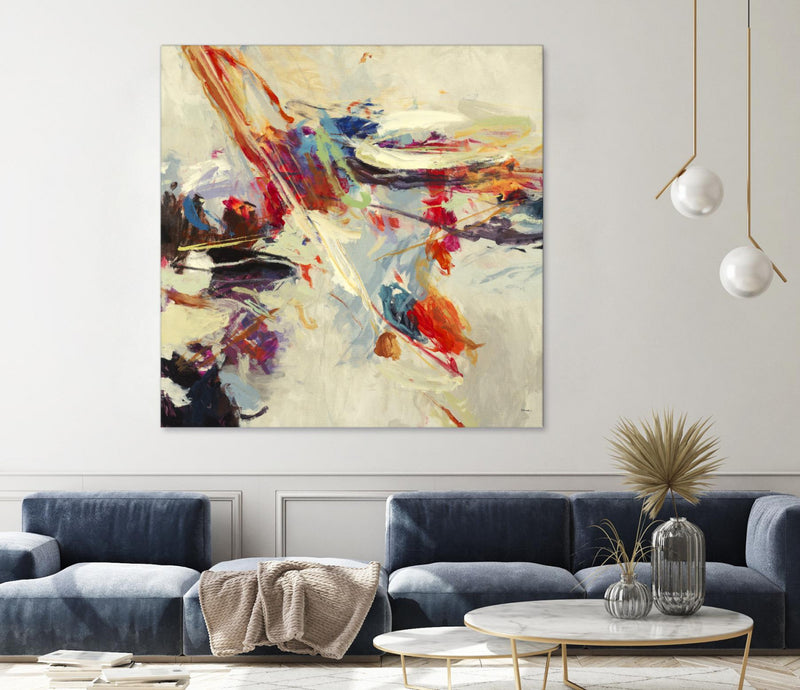 Œuvre d’art murale Giant Art « Positive Energy I » 72 x 72