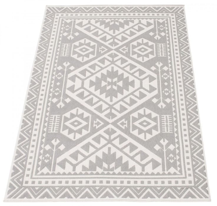 Carpette Gaia gris clair 3 pi 11 po x 5 pi 7 po