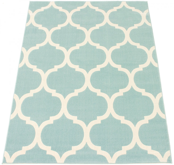 Carpette Aliya turquoise 4 pi 7 po x 6 pi 7 po