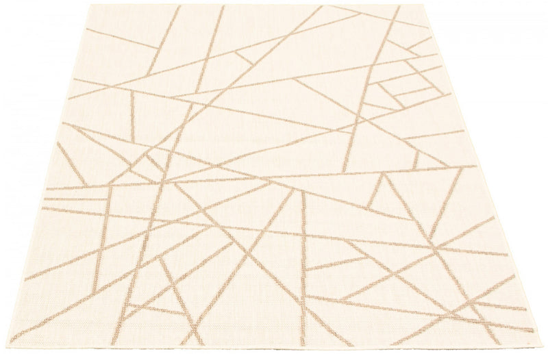 Carpette Sadie Abstract champagne taupe - 7 pi 10 pox 10 pi 2 po