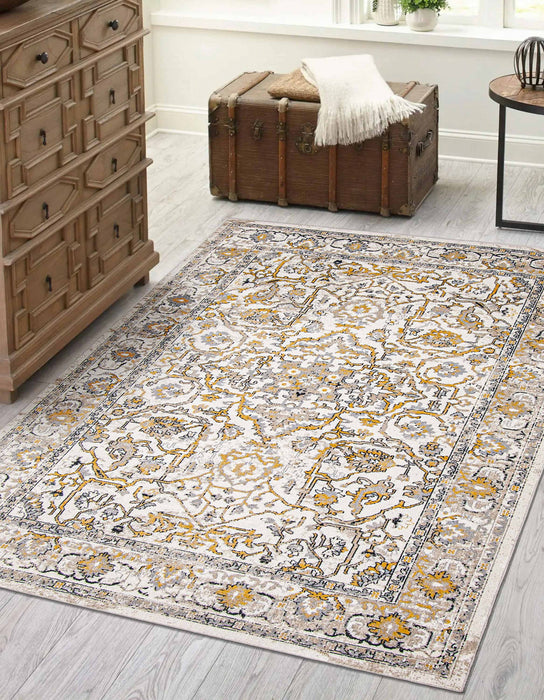 Carpette Legacy ivoire lavable à la machine - 3 pi 0 po x 5 pi 0 po