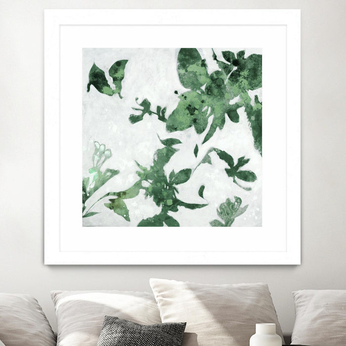  Œuvre d’art murale encadrée blanche « High Flying I » 30 x 30
