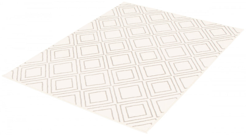 Carpette August blanc géodegris 7 pi 10 po x 10 pi 2 po