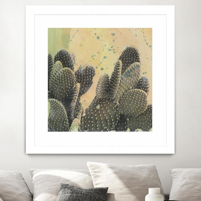 Œuvre d’art murale encadrée blanche et mate « Desert Dreams Ii » 30 x 30