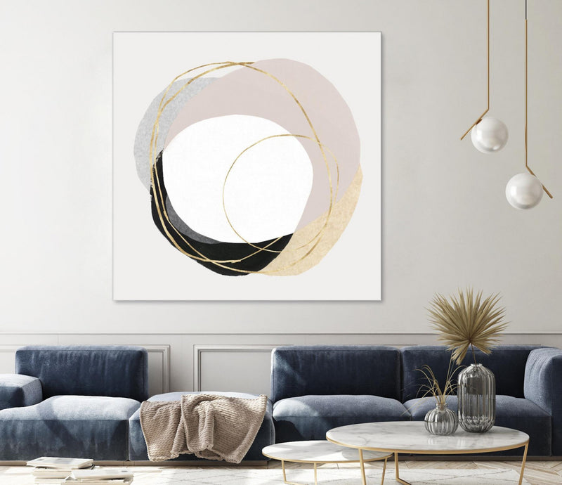 Œuvre d’art murale Giant Art « Ring Of Gold Ii » 72 x 72