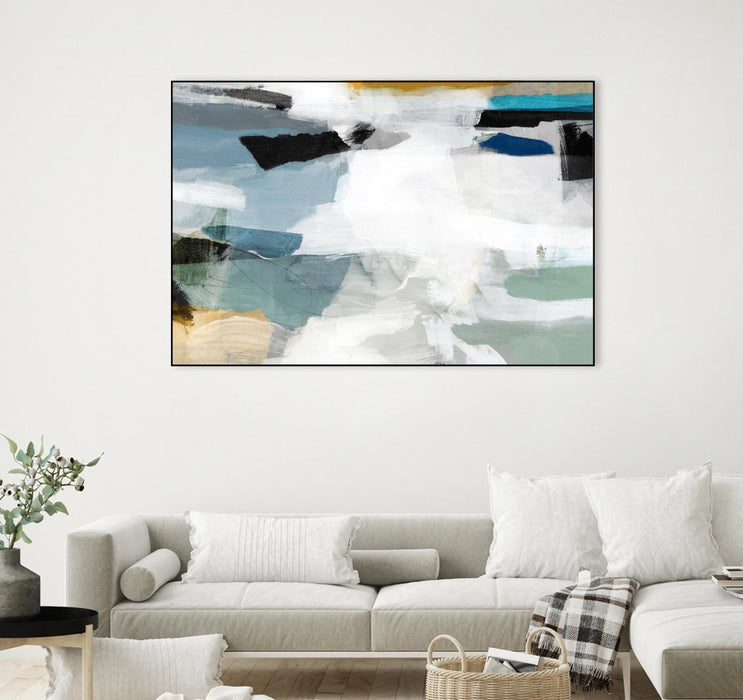 Œuvre d'art murale sur toile encadrée noire « Brush Formation Ii » 36 x 24
