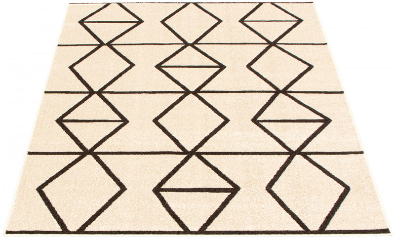 Carpette Anandi ivoire-brune - 3 pi 11 pox 5 pi 7 po