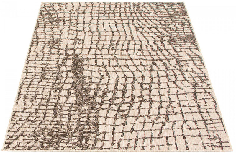 Carpette Sadie Safari argent-noir - 7 pi 10 pox 10 pi 2 po